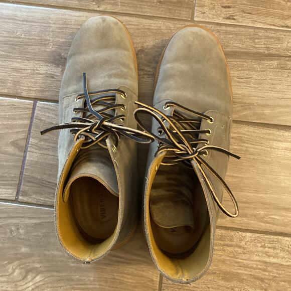 VIBERG Service BOOTS MOLE CALF SUEDE Vibram Christy Sole 1035 Size 10.5 E - Picture 3 of 9